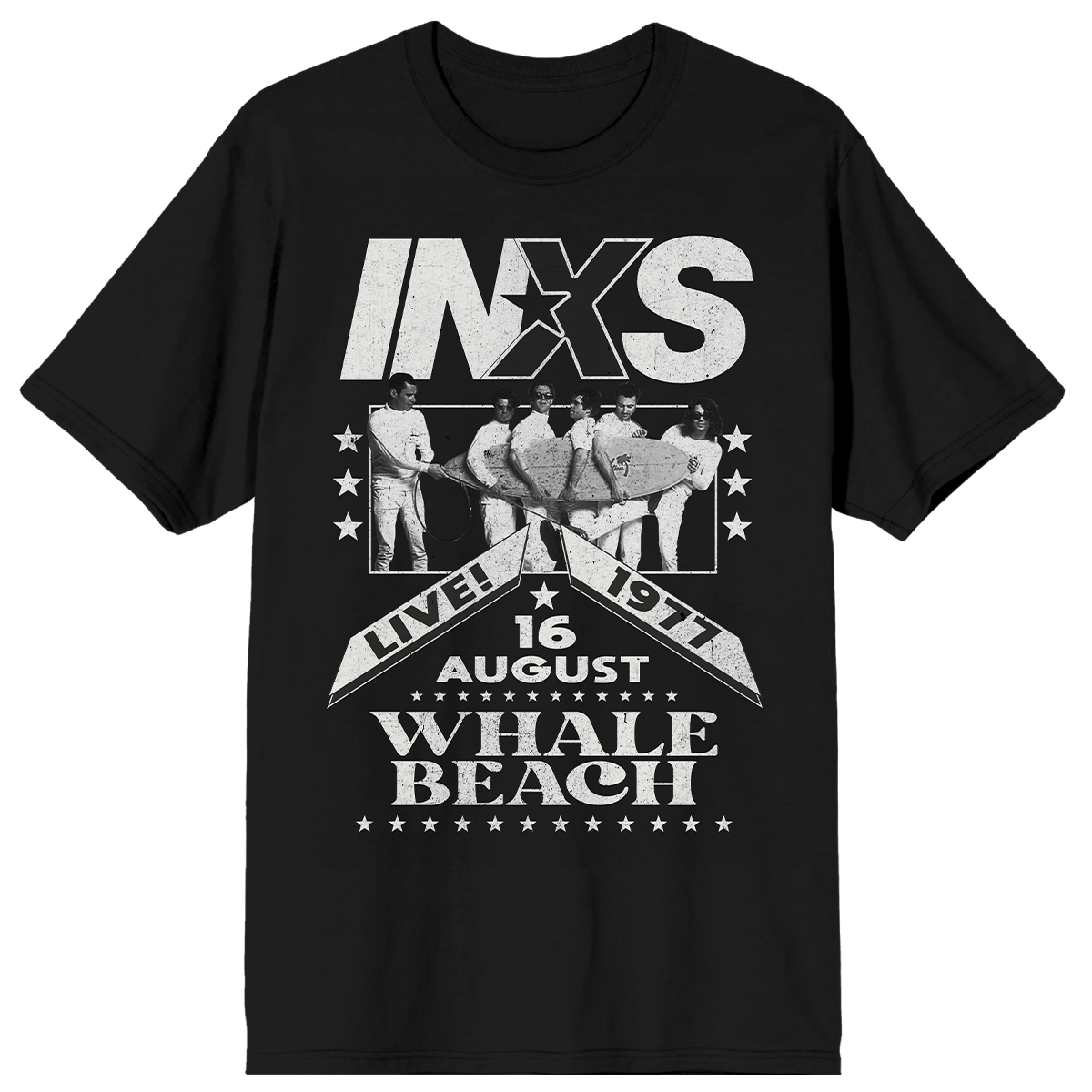 Whale Beach '77 Flyer Black Tee