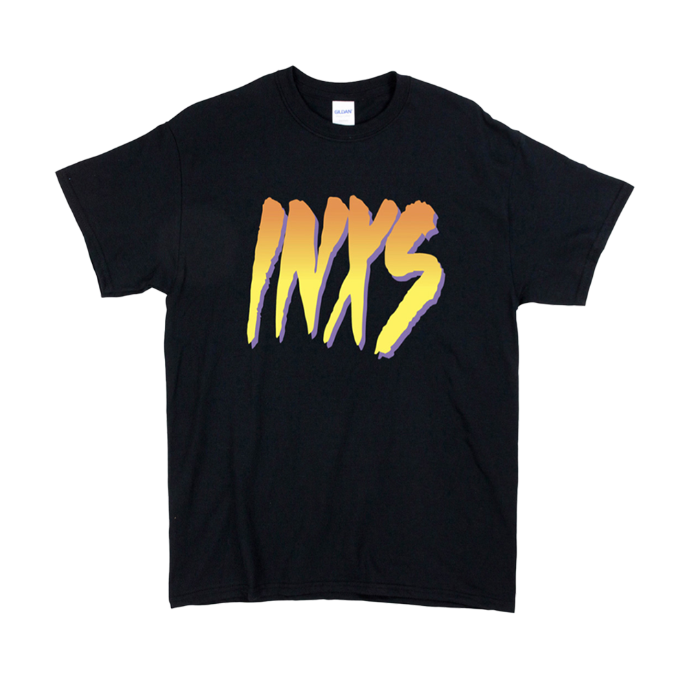 INXS Brush Logo Black T-Shirt