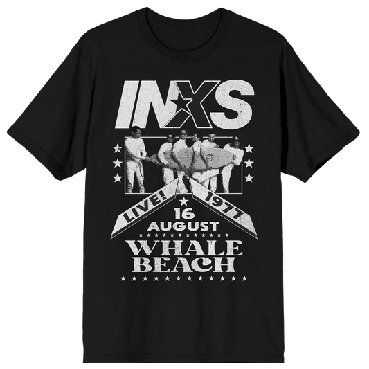 Whale Beach '77 Flyer Black Tee