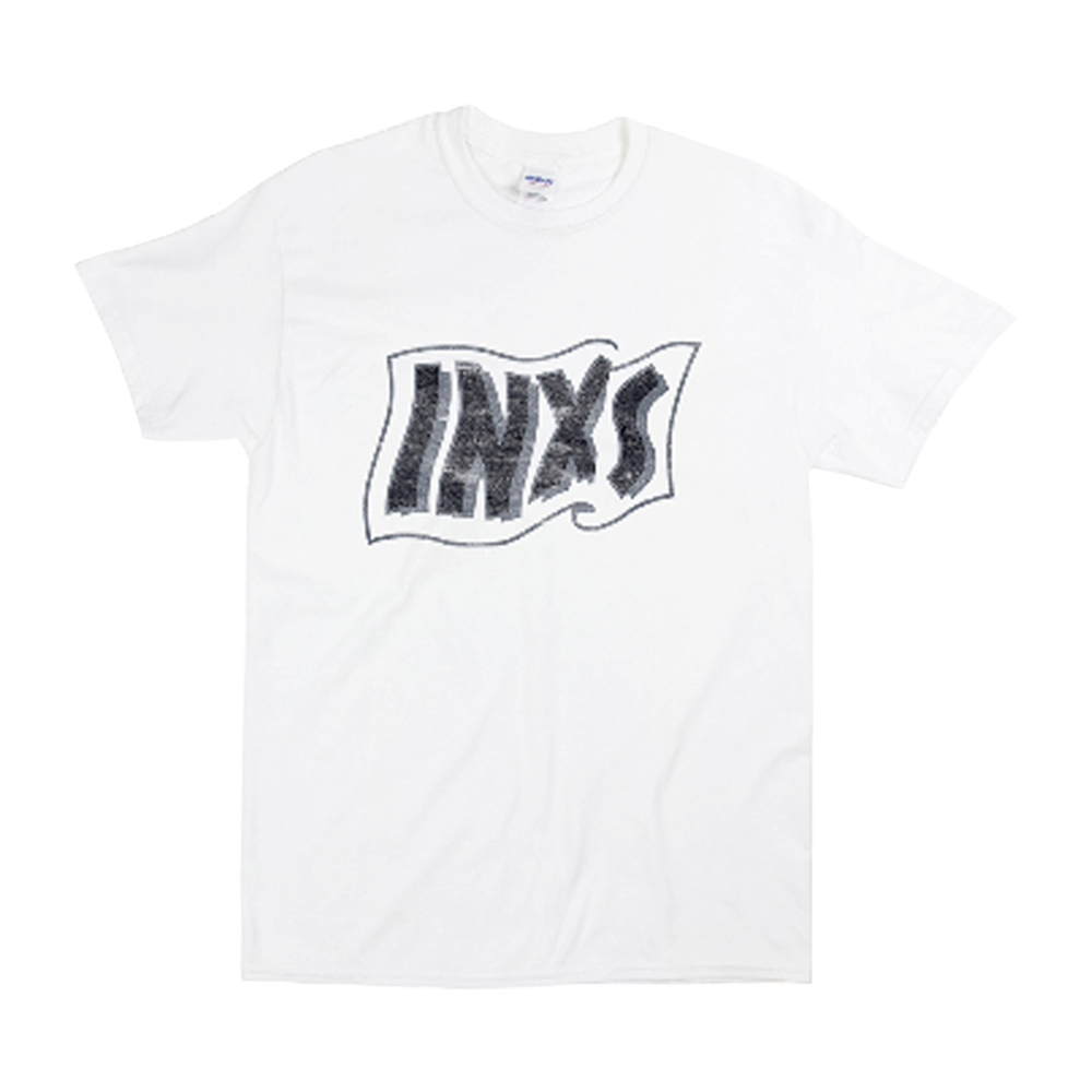 INXS Flag Logo White T-Shirt Front
