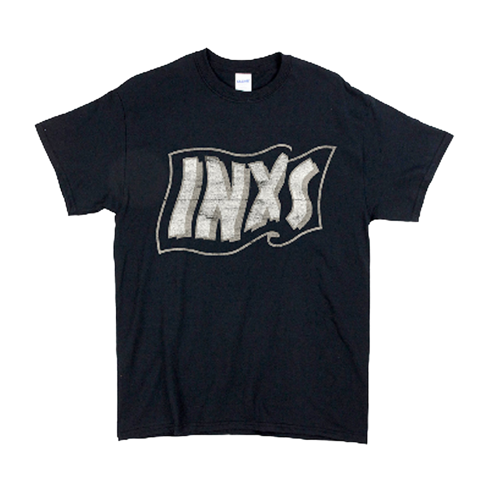 INXS Flag Logo Black T-Shirt Front