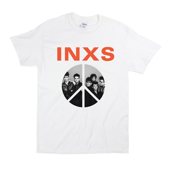 INXS Peace Sign White T-Shirt White