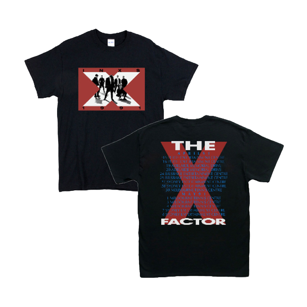 INXS 1991 X Factor Tour Black T-Shirt